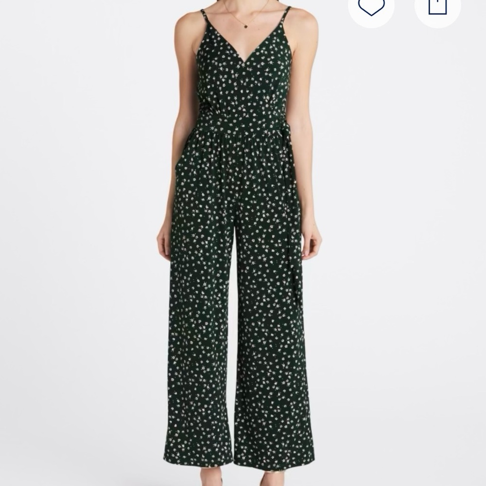 Women's Green Floral Jumpsuit